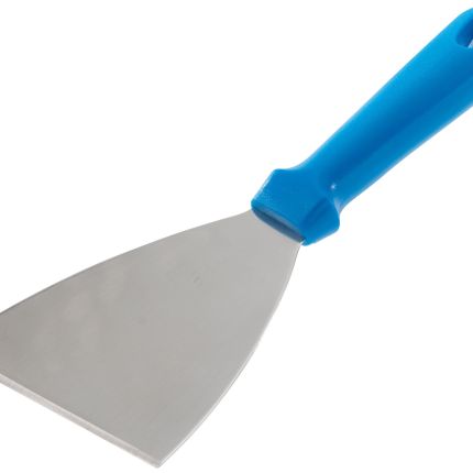 SPATOLA TRIANGOLARE LAMA INOX 11X10CM, MANICO PLASTICA