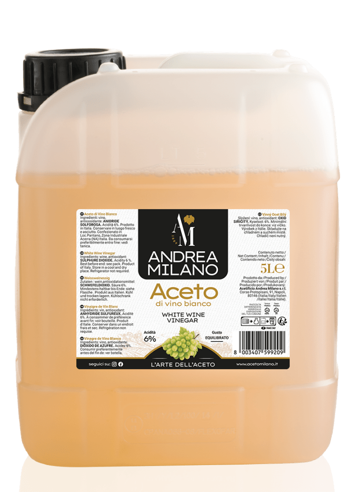WHITE VINEGAR/ACETO DI VINO BIANCO ANDREA MILANO 5 LT - Image 1
