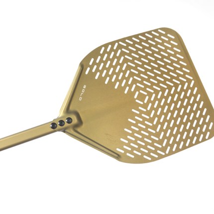 PALA IN ALLUMINIO GHA RETTANGOLARE FORATA ORO 33X33CM