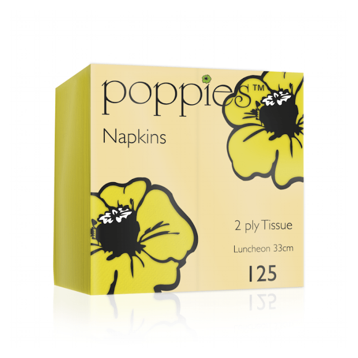 NAPKINS YELLOW 4 FOLD - Image 1