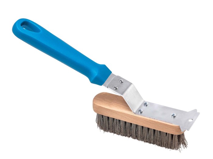 SPAZZOLA SETOLE ACCIAIO PER GRIGLIA, MANICO PLASTICA LEGGERA - Image 2
