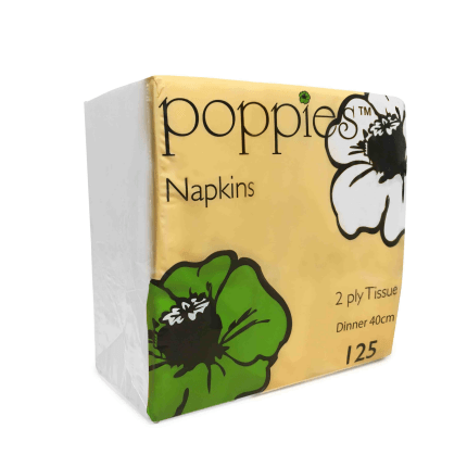 NAPKINS WHITE 4 FOLD